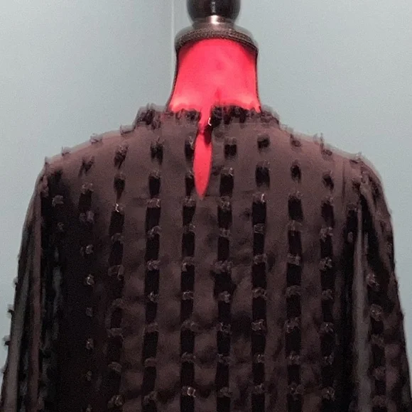 Cori Lane Black Swiss Dot Dress Size Medium - Picture 6 of 13